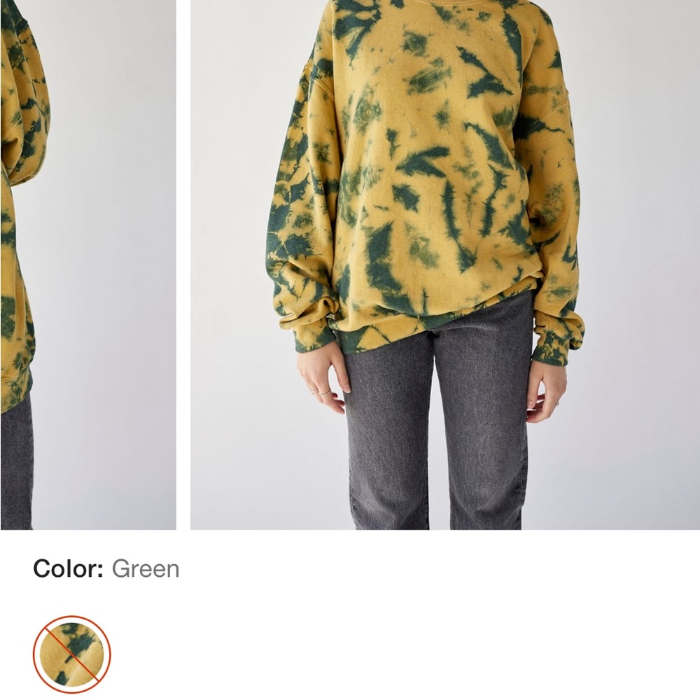 Urban Outfitters Green Tie-Dye Sweater